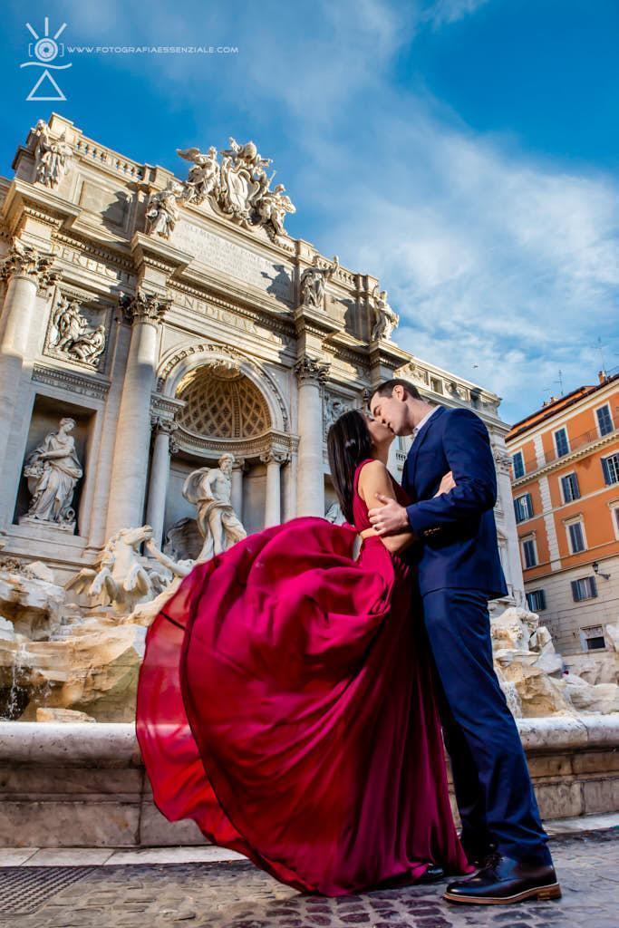 Destination Wedding Photographer in Italy | Fontana di Trevi Rome